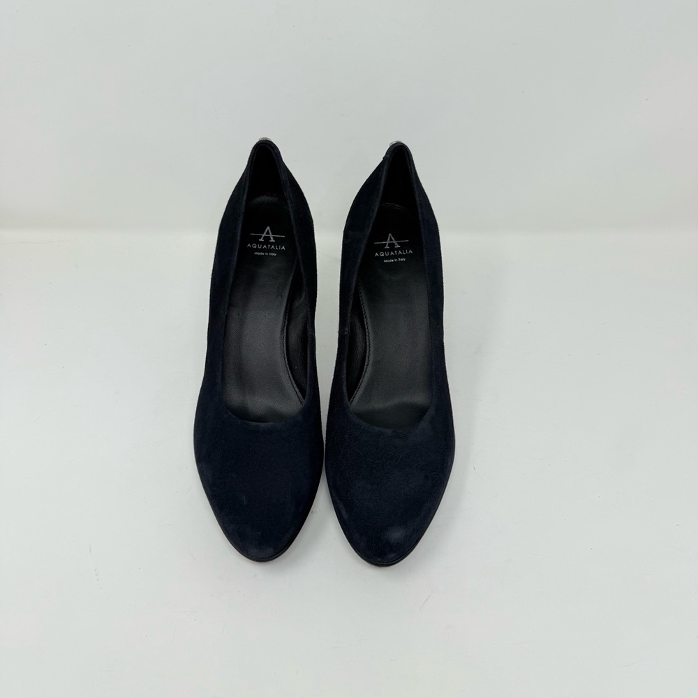 New Aquatalia Raysa Suede Stiletto Platform Pump Blue Sz 7 - Picture 10 of 16